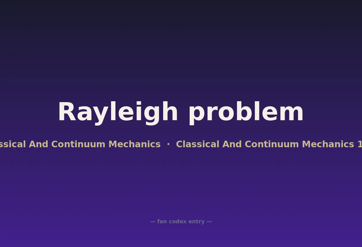 Rayleigh problem