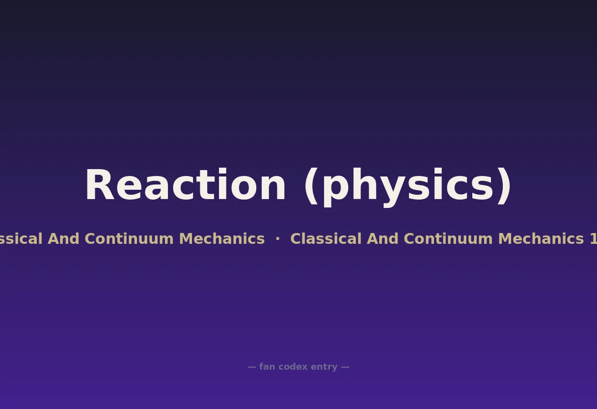 Reaction (physics)