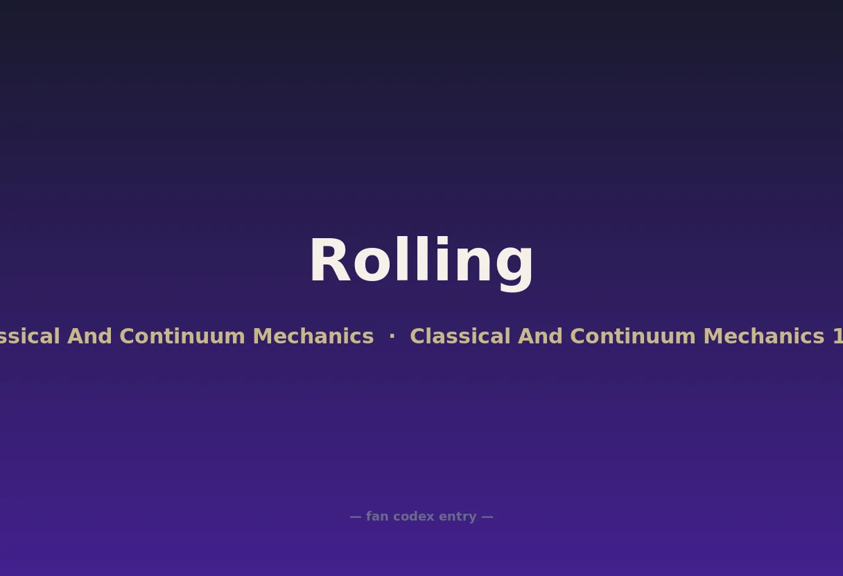 Rolling