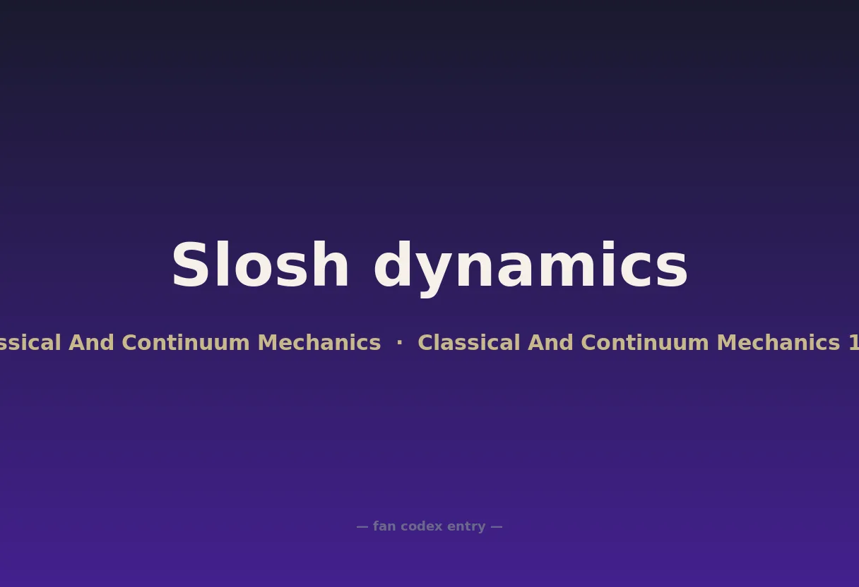 Slosh dynamics