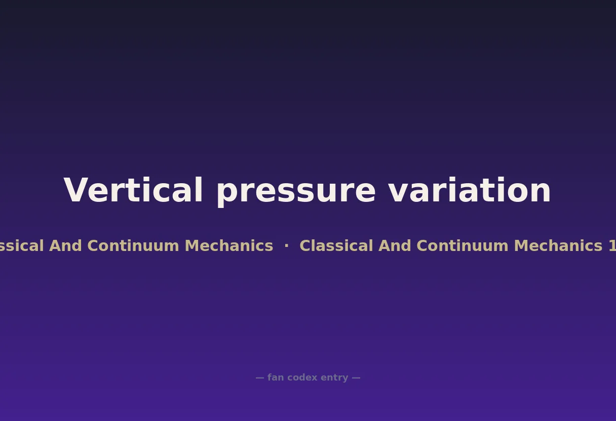 Vertical pressure variation
