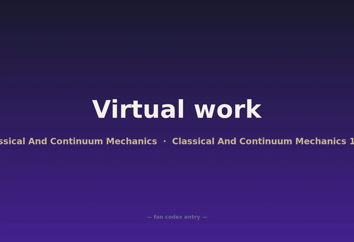 Virtual work