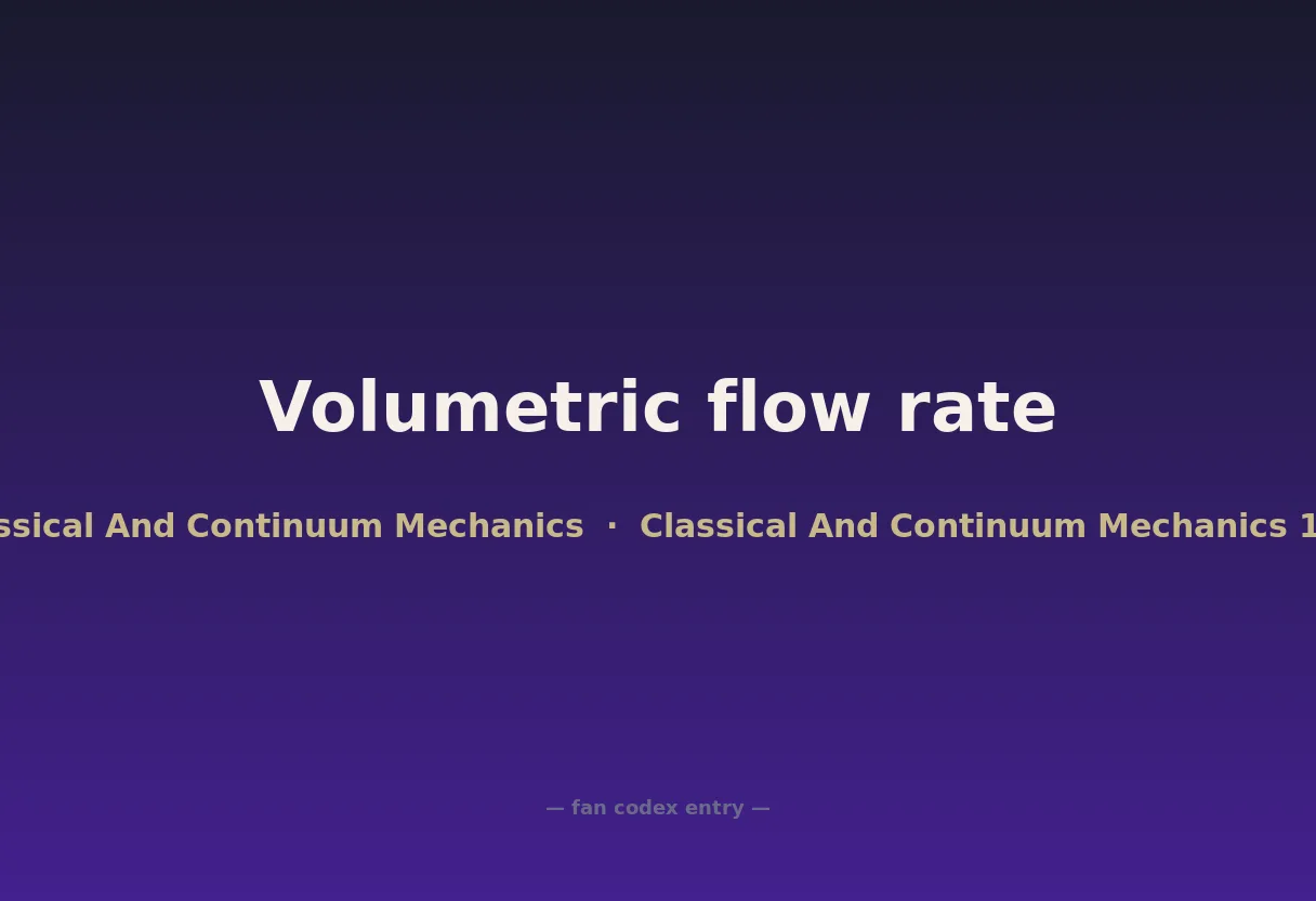 Volumetric flow rate